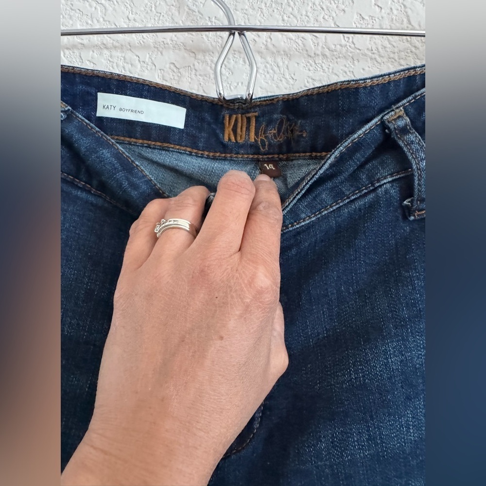 Kut From The Kloth Women’s Katy Boyfriend Blue Denim Jeans Size 14 - Picture 4 of 15